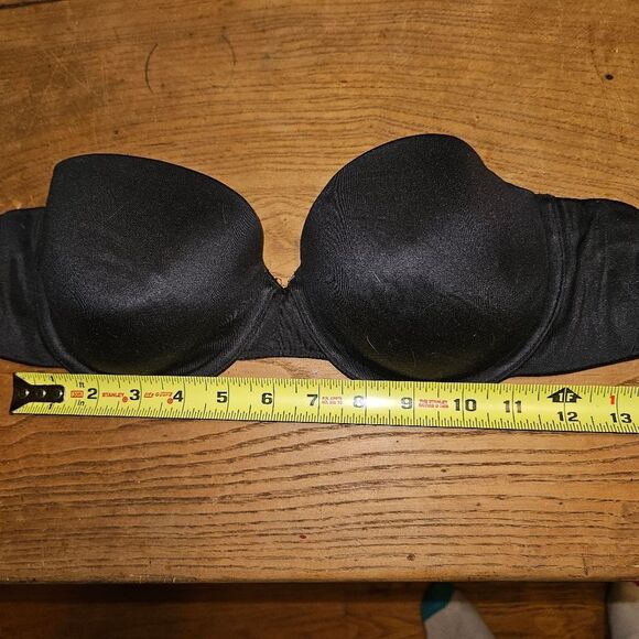 Maidenform Black Strapless Underwire Bra Size 36C Excellent Condition - Picture 2 of 6